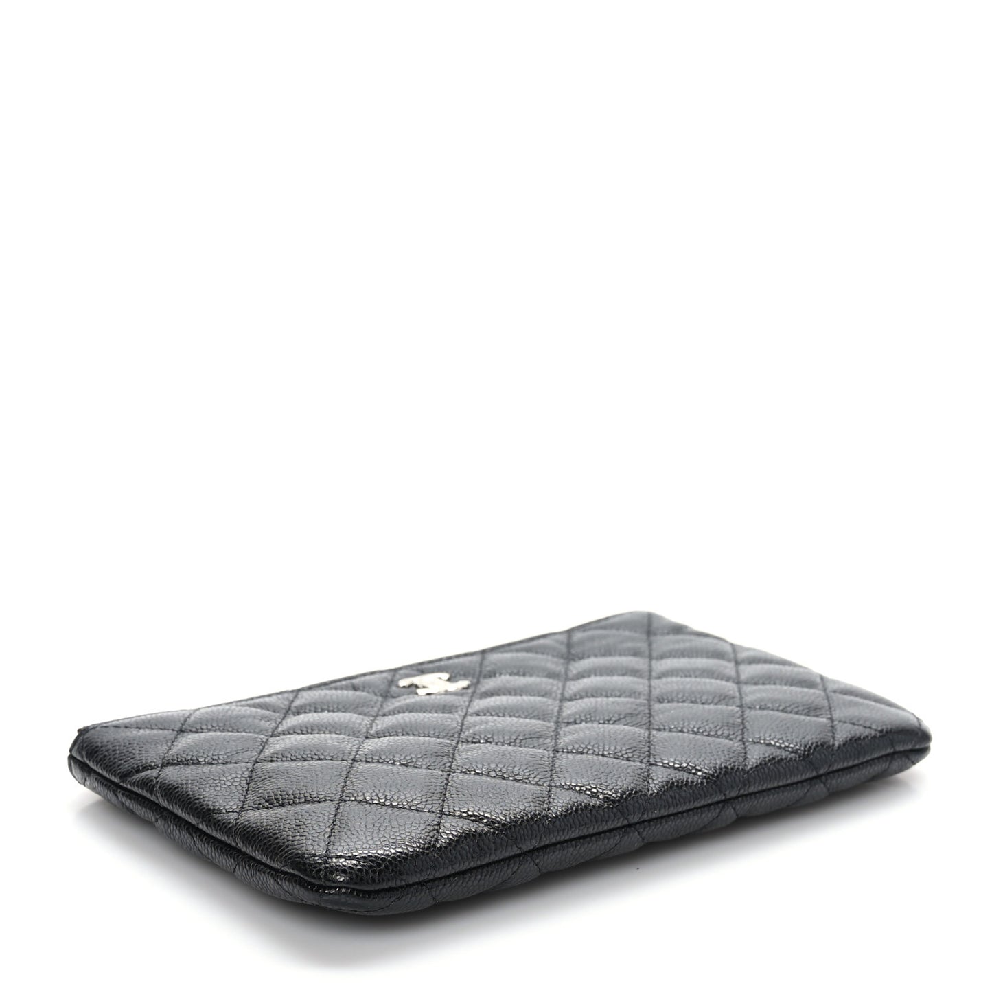 Caviar Quilted Cosmetic Case Black