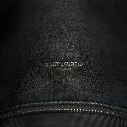 Saint Laurent Lambskin Quilted Monogram Monochrome Medium Loulou Puffer Chain Satchel Black 7 of 11