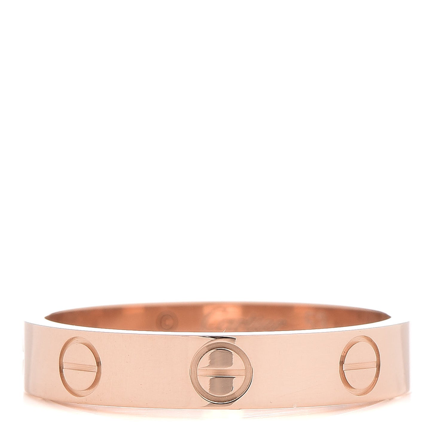 18K Pink Gold 3.5mm LOVE Wedding Band Ring 53 6.25