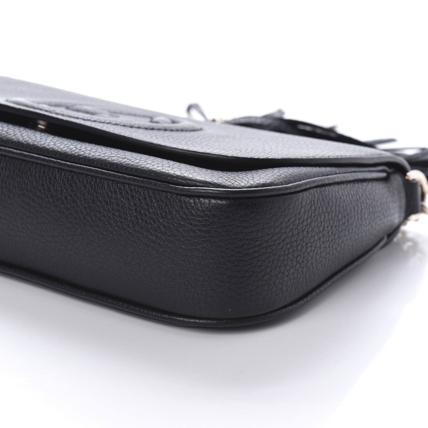 Gucci Pebbled Calfskin Medium Soho Flap Crossbody Black 7 of 10