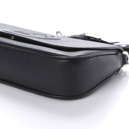 Gucci Pebbled Calfskin Medium Soho Flap Crossbody Black 7 of 10