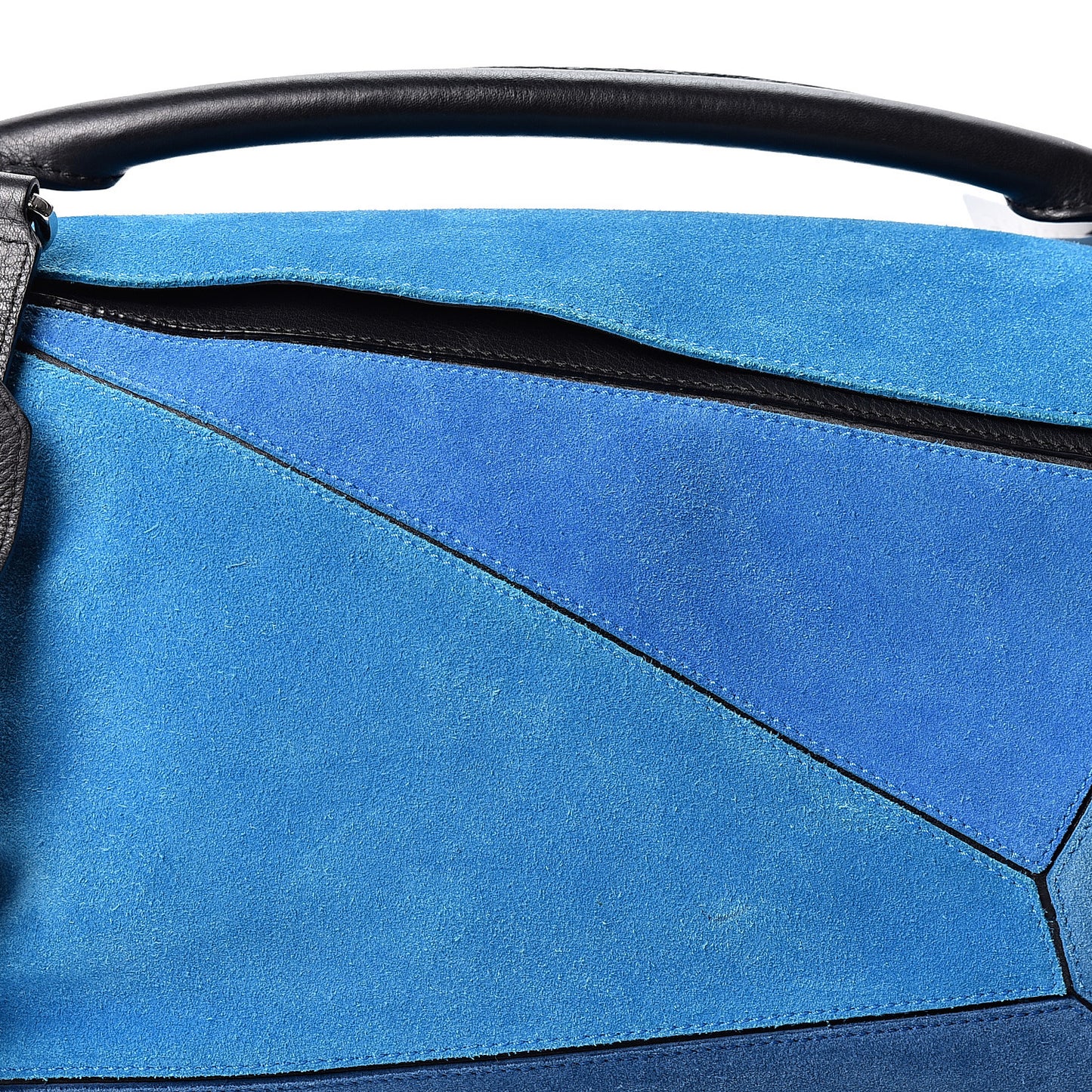 Suede Medium Puzzle Bag Turquoise