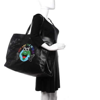 Balenciaga Calfskin You Are The World Market Shopper Tote M Black Multicolor 2 of 9