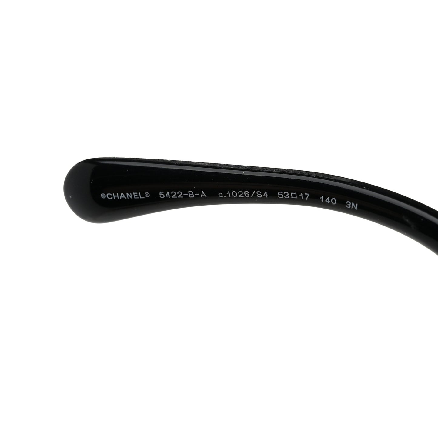 Acetate Strass Square Sunglasses 5422-B-A Black White