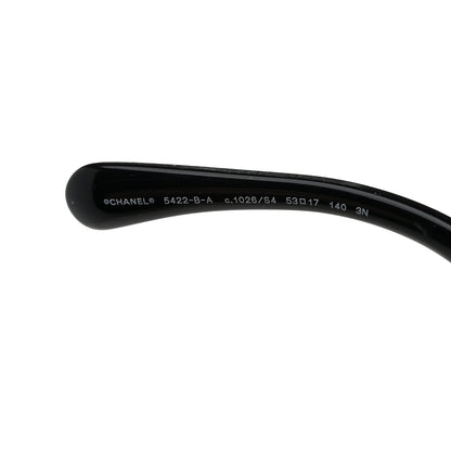Chanel Acetate Strass Square Sunglasses 5422-B-A Black White 5 of 7