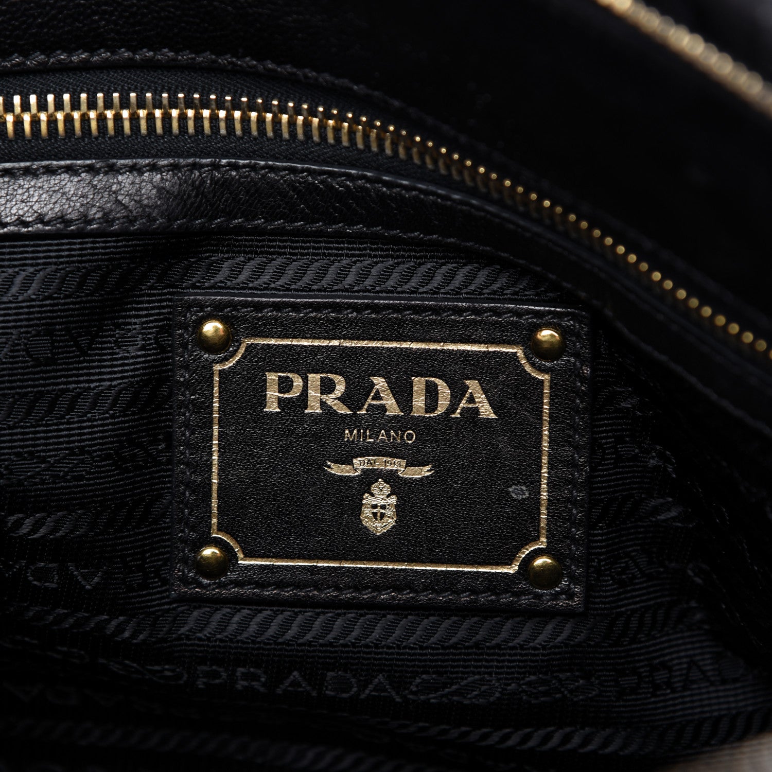 Prada Nappa Gaufre Tote Black 8 of 11