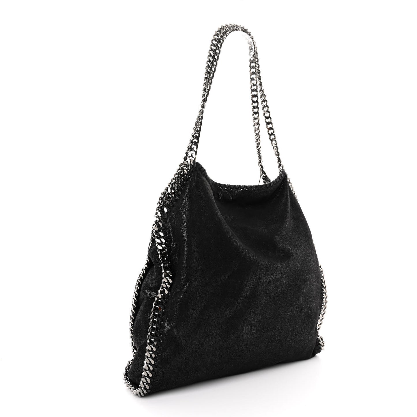 Shaggy Deer Falabella Fold Over Tote Black
