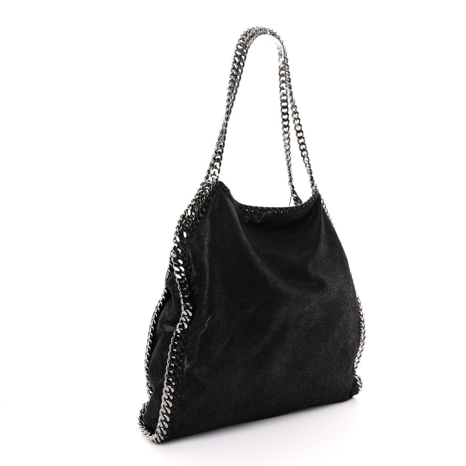 Stella McCartney Shaggy Deer Falabella Fold Over Tote Black 3 of 9