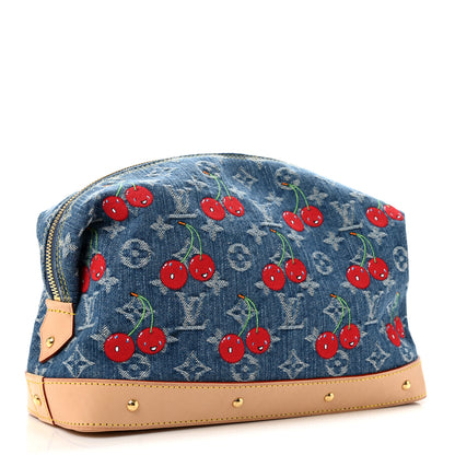 Louis Vuitton LV X TM Monogram Denim Cerises Cosmetic Pouch GM 3 of 7