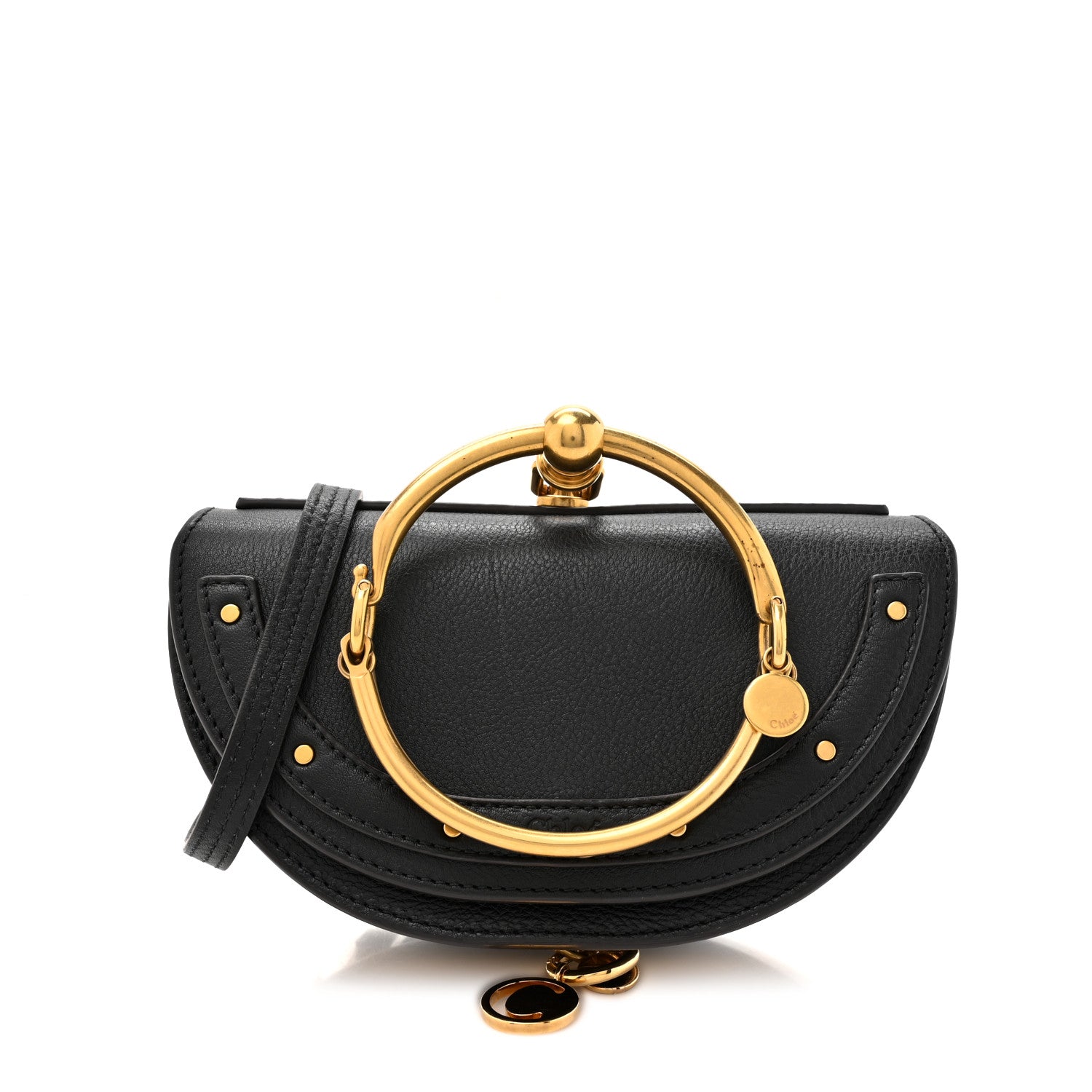 Chloe Calfskin Small Nile Bracelet Minaudiere Bag Black 1 of 11
