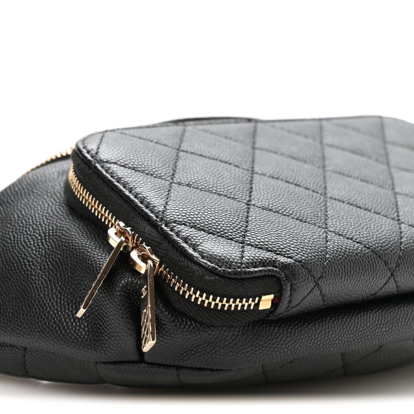 Caviar Quilted Business Affinity Waist Belt Bag Black