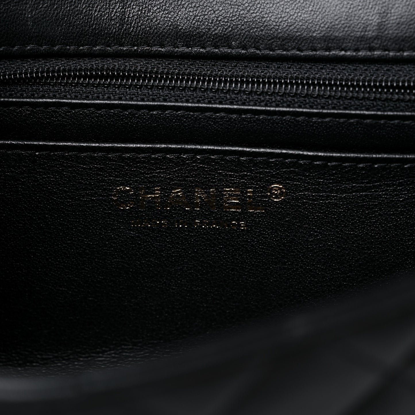 Lambskin Quilted Mini Rectangular Flap Black