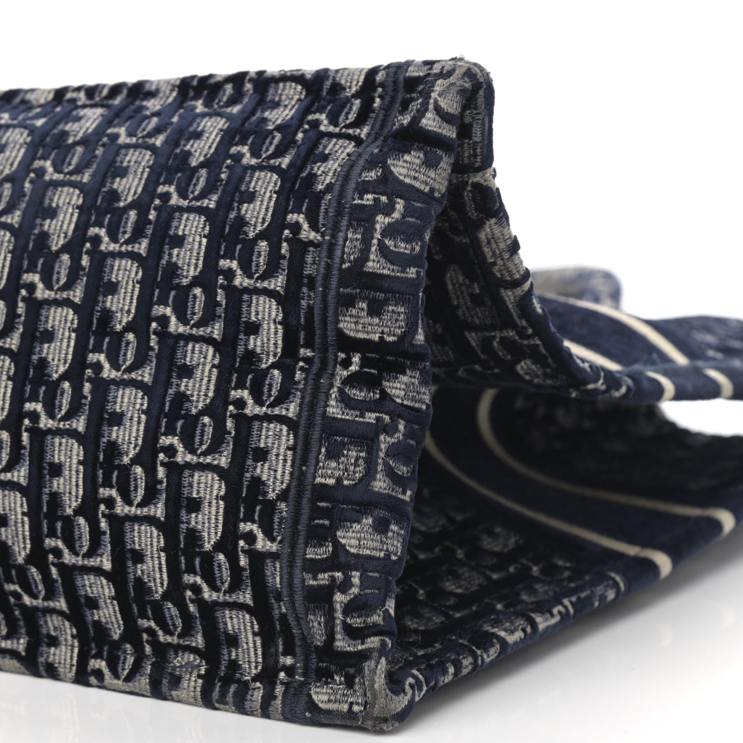 Christian Dior Oblique Velvet Book Tote Blue Multicolor 10 of 12