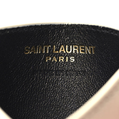 Saint Laurent Lizard Embossed Monogram Credit Card Case Crema Soft 6 of 8