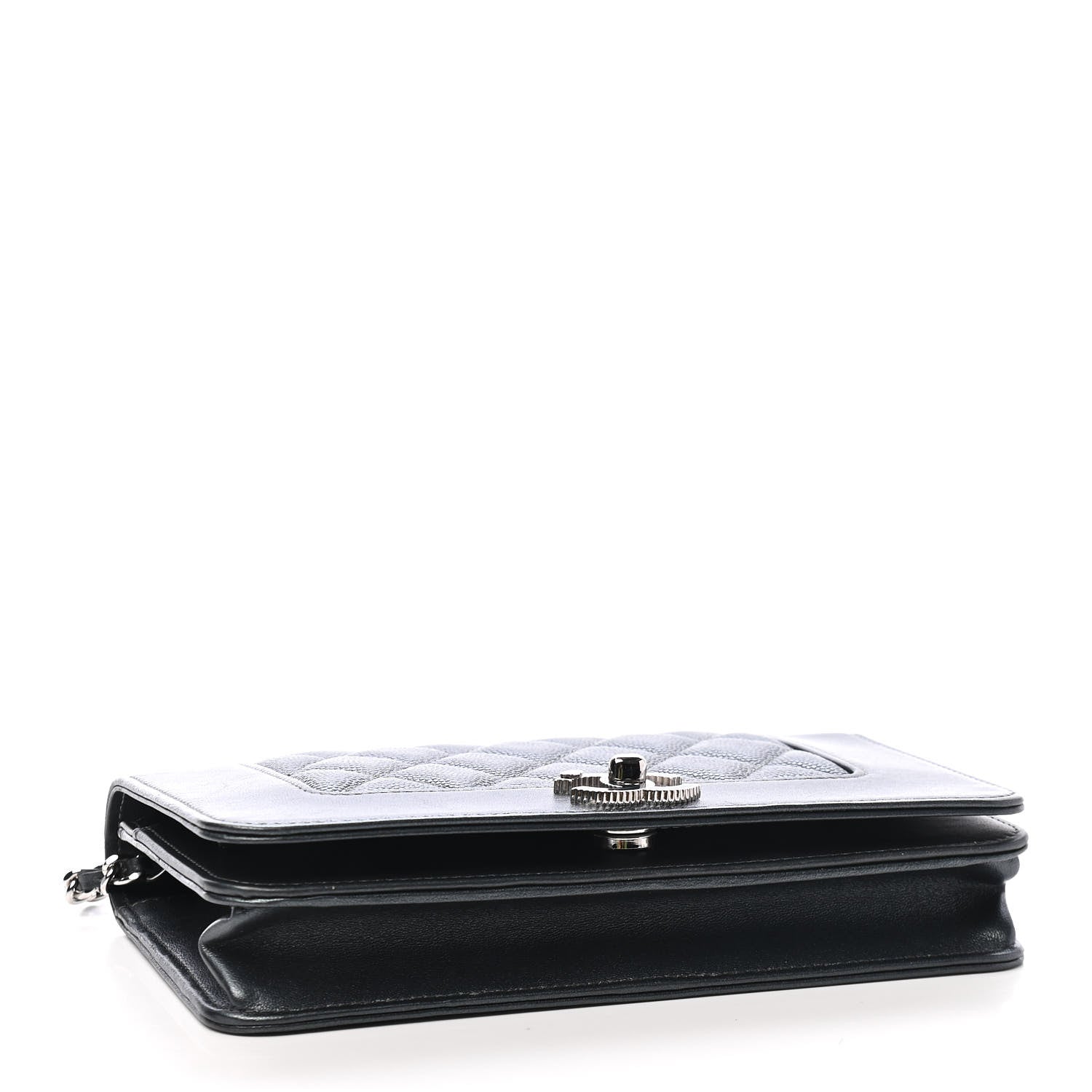 Chanel Caviar Quilted Vintage Mademoiselle Wallet On Chain WOC Black 4 of 9