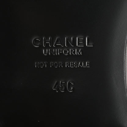 Chanel Calfskin Mens Stitched CC Loafers 45 Black 7 of 9