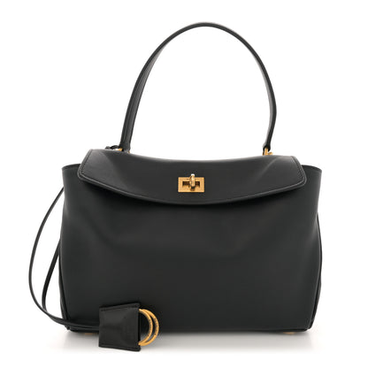 Balenciaga Natural Smooth Calfskin Small Rodeo Top Handle Handbag Black 1 of 11