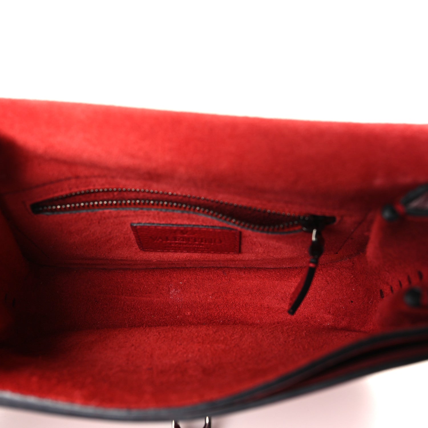 Valentino Garavani Pebbled Calfskin Rockstud Shoulder Flap Messenger Bag Rosso 5 of 8