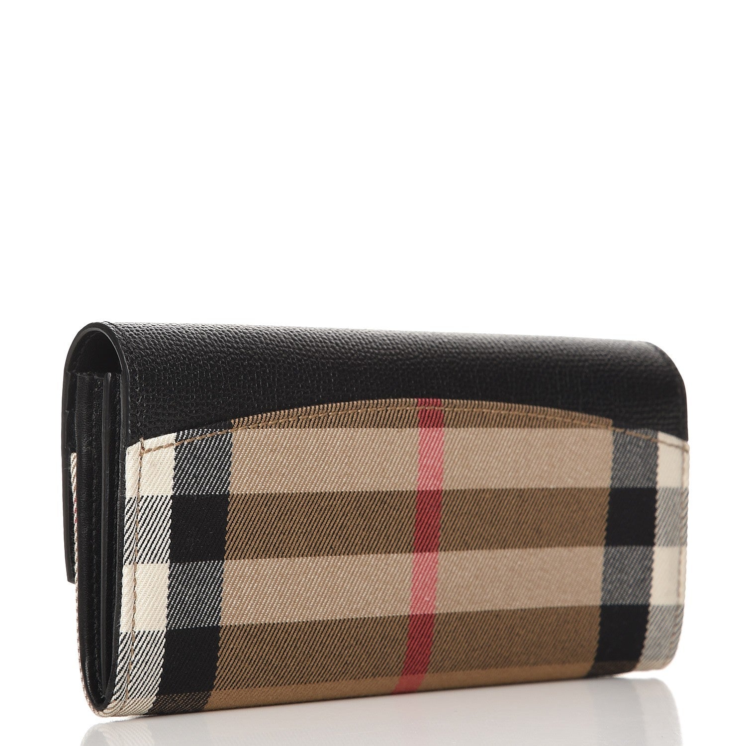 Burberry Calfskin House Check Porter Continental Wallet Black 3 of 7