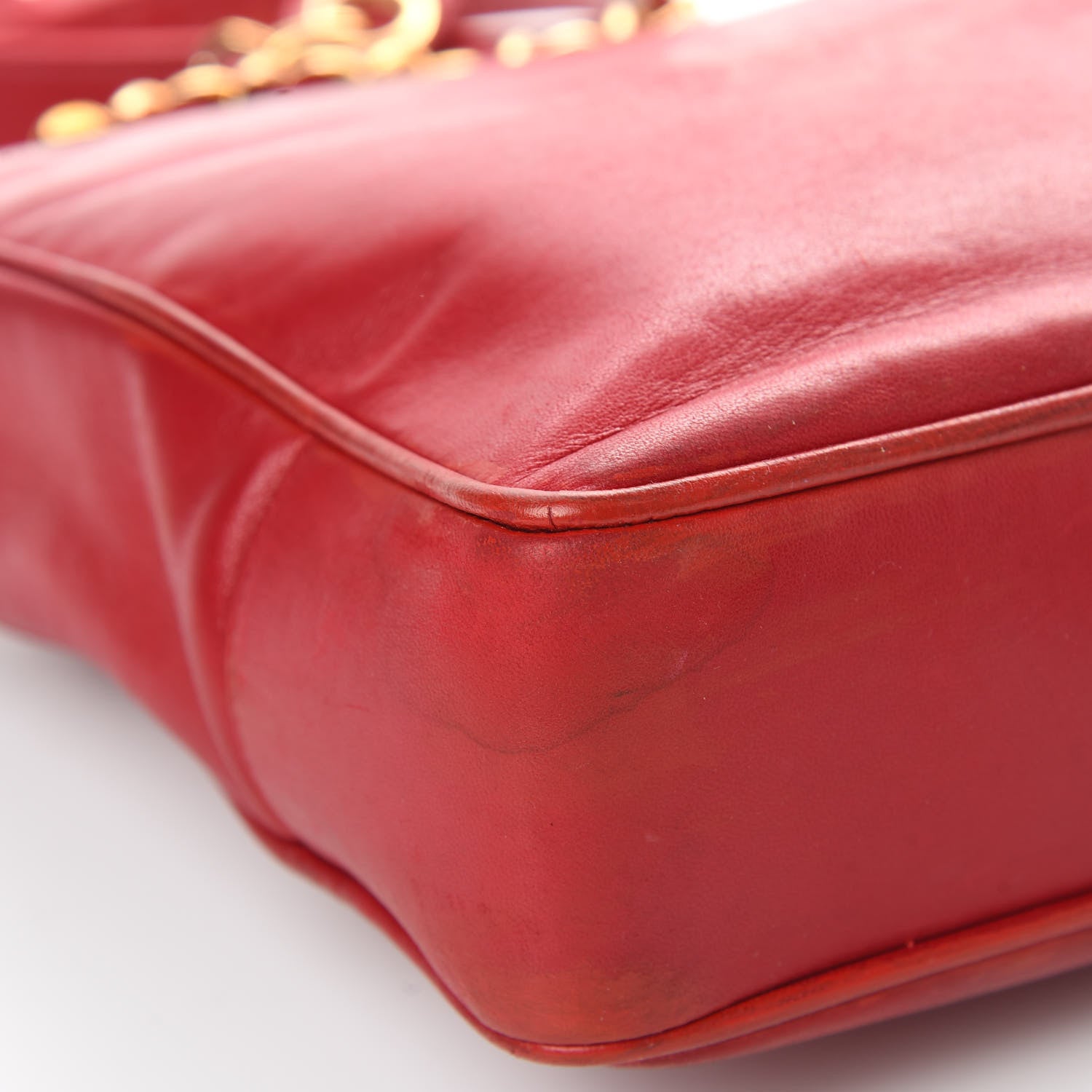 Chanel Lambskin CC Shoulder Bag Red 13 of 20
