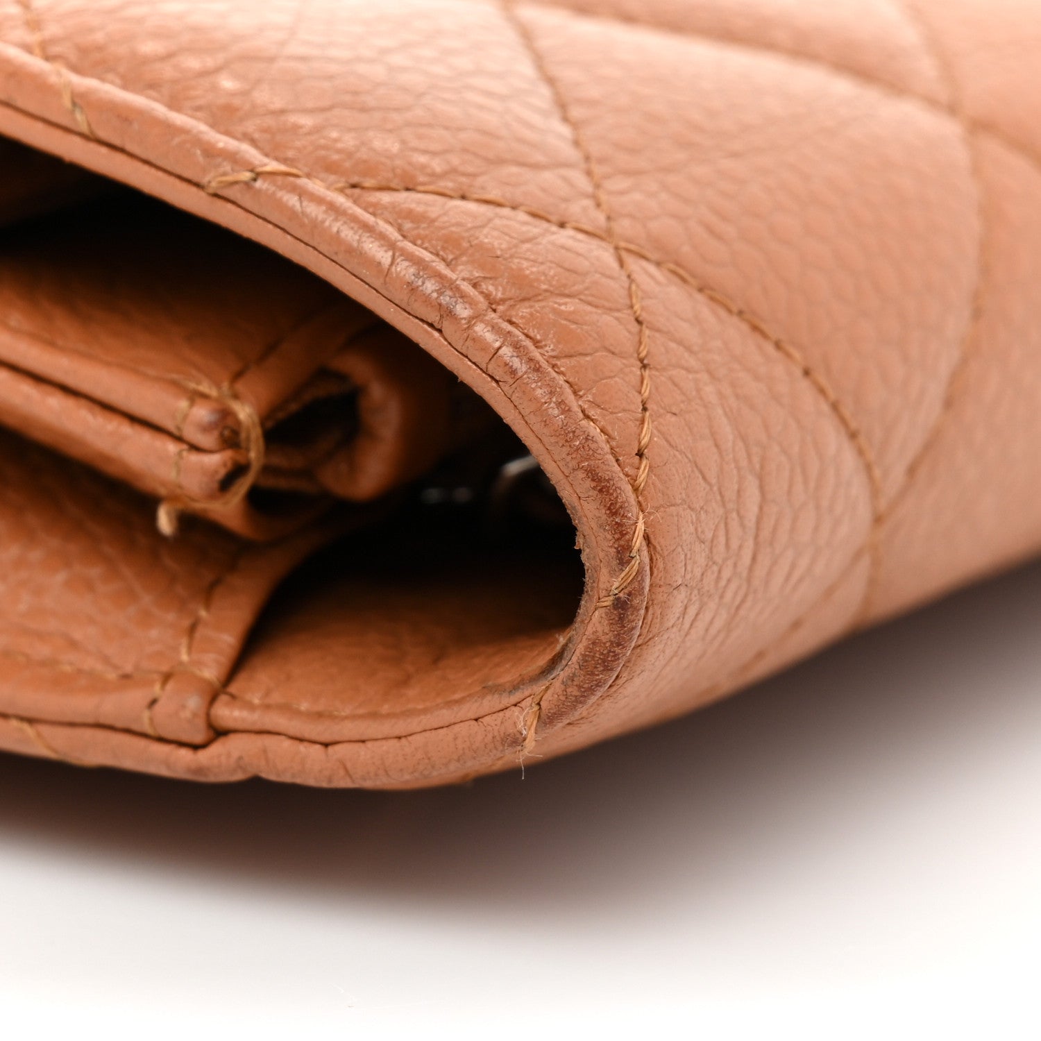 Chanel Caviar Quilted Wallet On Chain WOC Light Brown 20 of 21