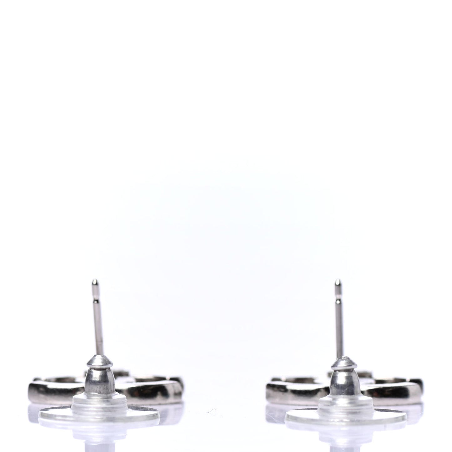 Crystal CC Earrings Silver