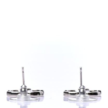 Chanel Crystal CC Earrings Silver 3 of 4