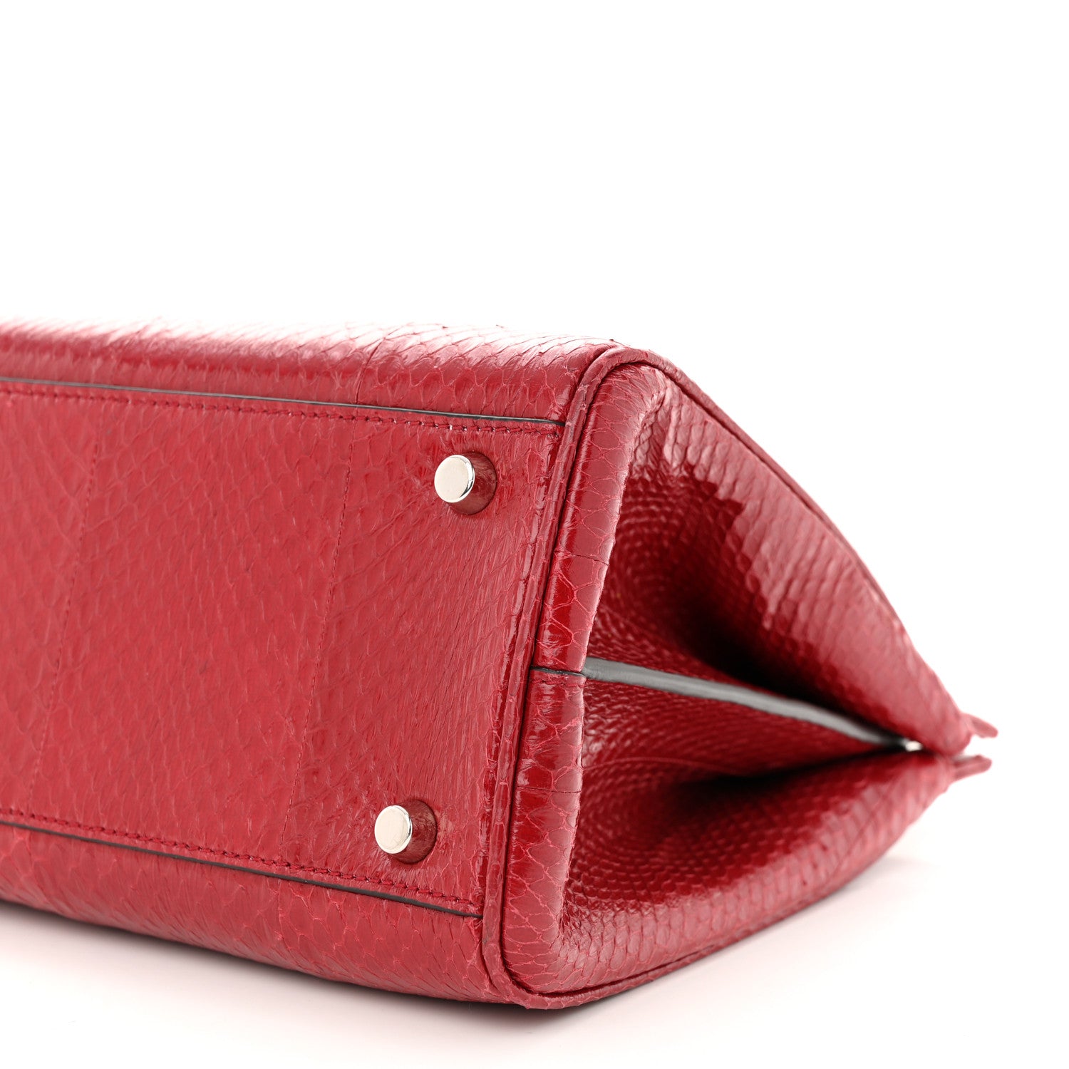 Gucci Snakeskin Small Zumi Top Handle Bag Romantic Cerise 10 of 13