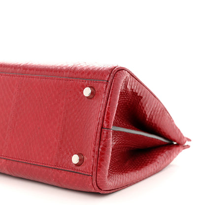 Gucci Snakeskin Small Zumi Top Handle Bag Romantic Cerise 10 of 13