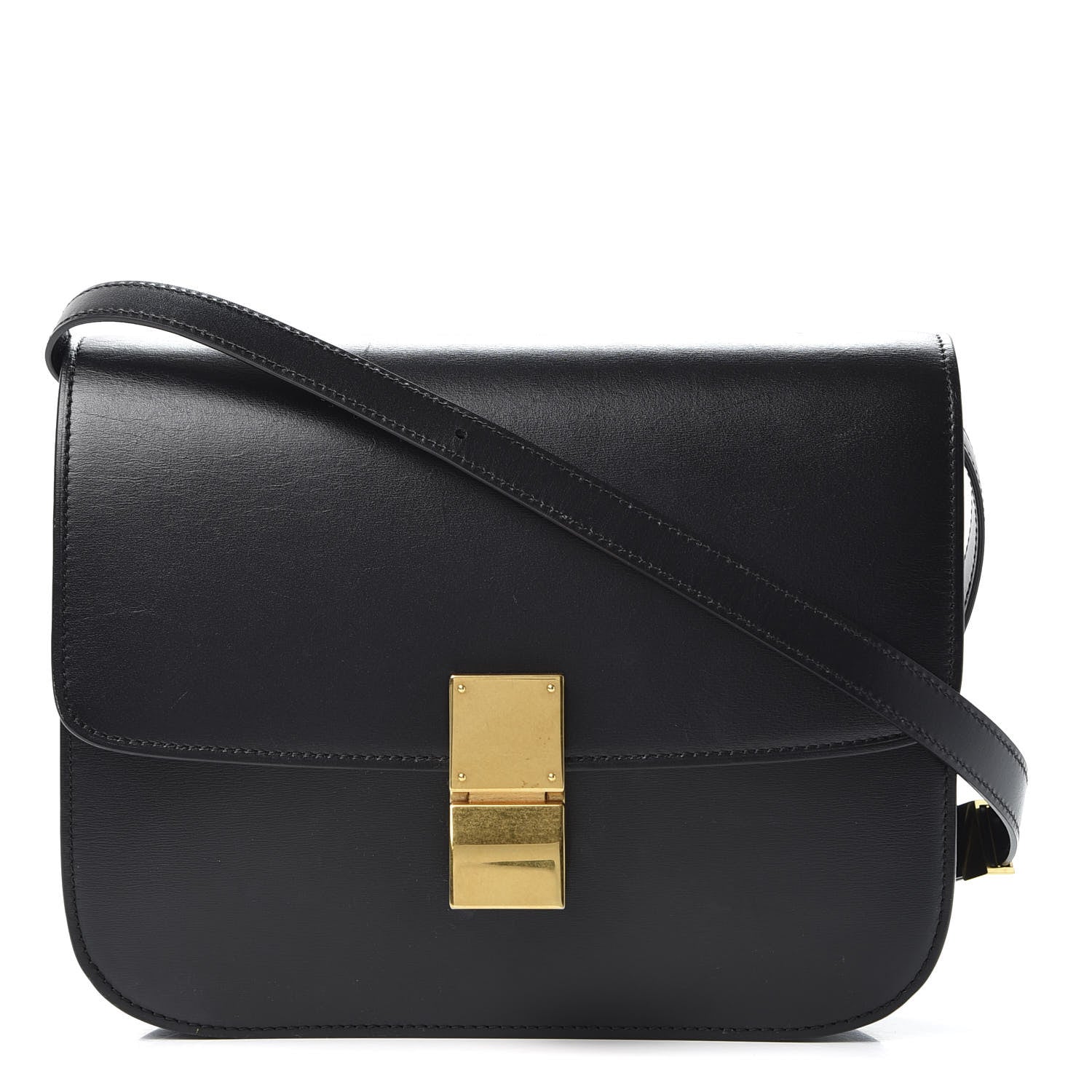 Celine Box Calfskin Medium Classic Box Flap Bag Black 1 of 9