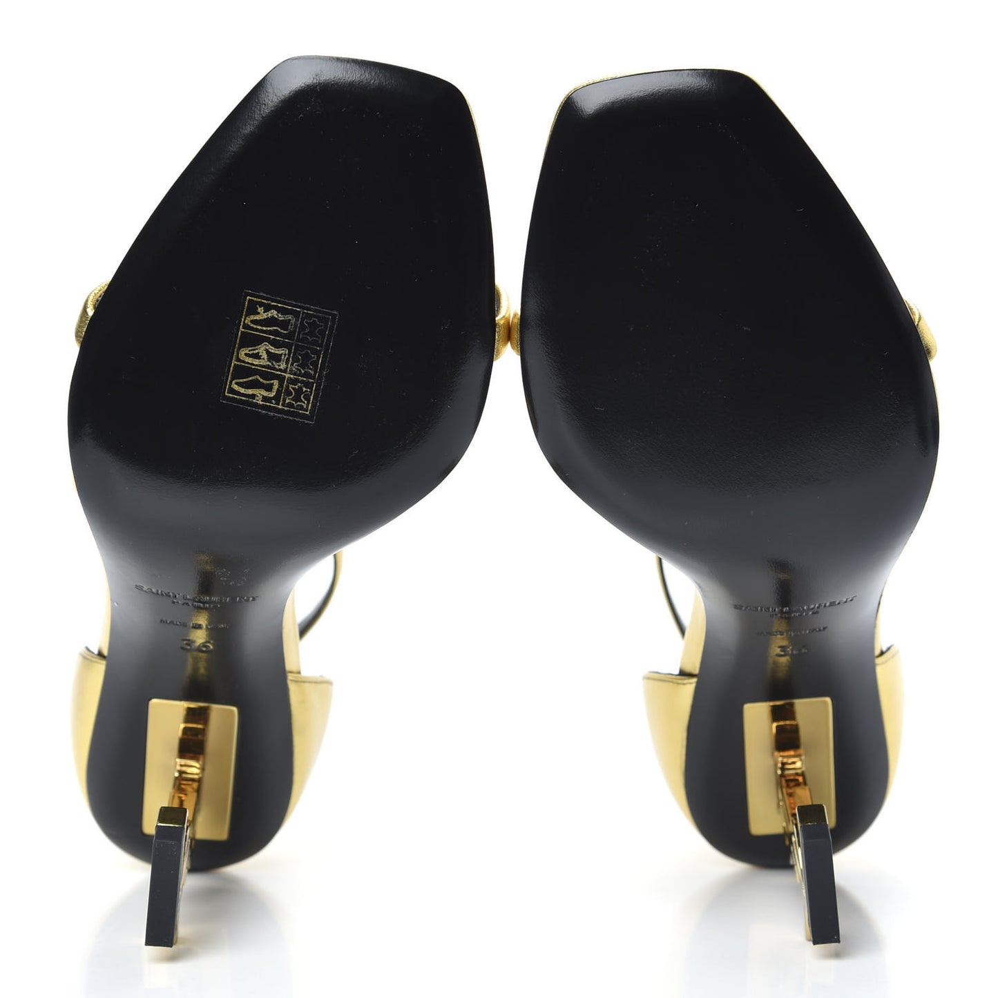 Calfskin Opyum 85 Sandals 36 Oro