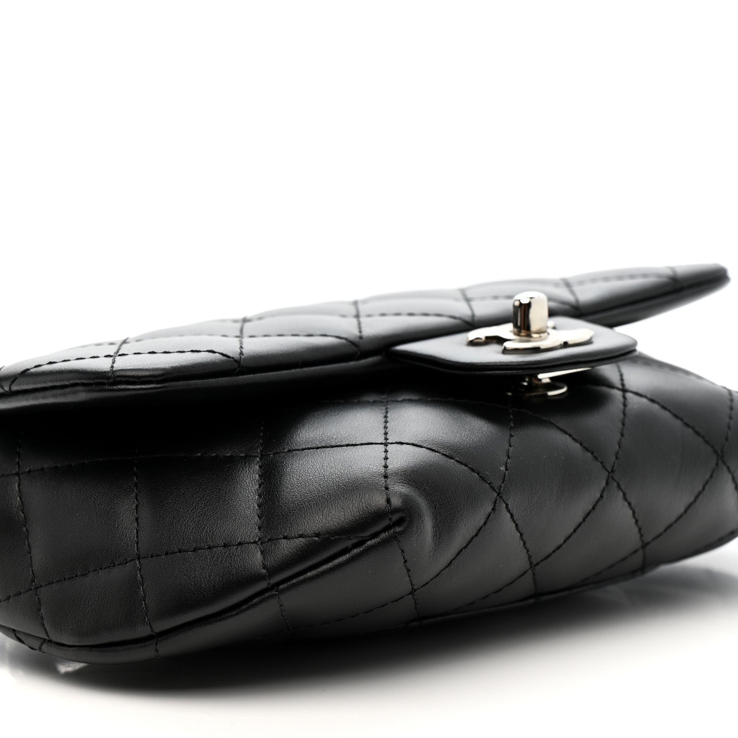 Chanel Calfskin Quilted CC Uniform Flap Belt Bag Black 10 of 11