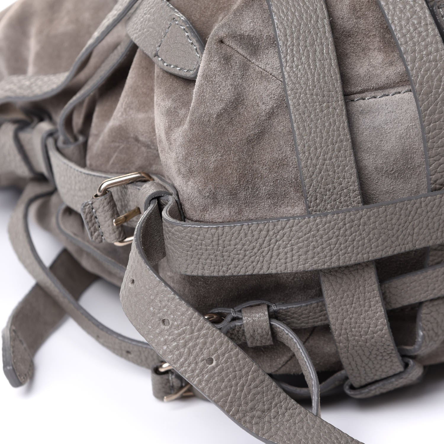 Alexander Wang Suede Kirsten Satchel Grey 9 of 10