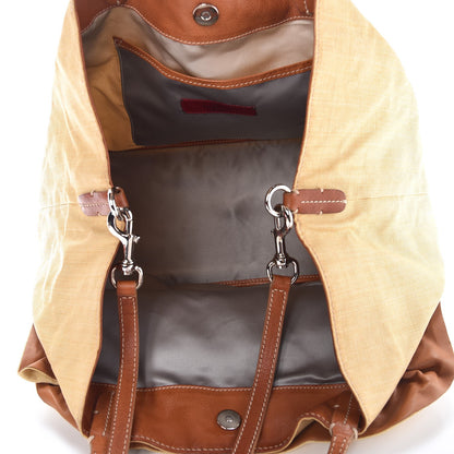 Valentino Garavani Canvas Rosette Tote Beige 5 of 7