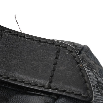 Gucci Monogram Small Double Buckle Flap Messenger Bag Black 8 of 10