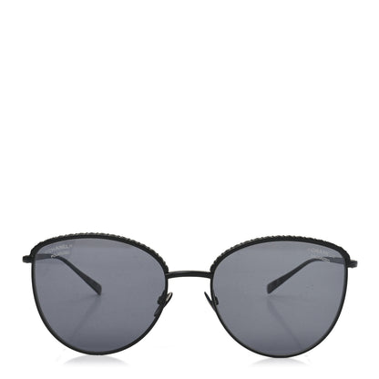 Chanel Metal Crystal Polarized Sunglasses 4258-B Black 2 of 7