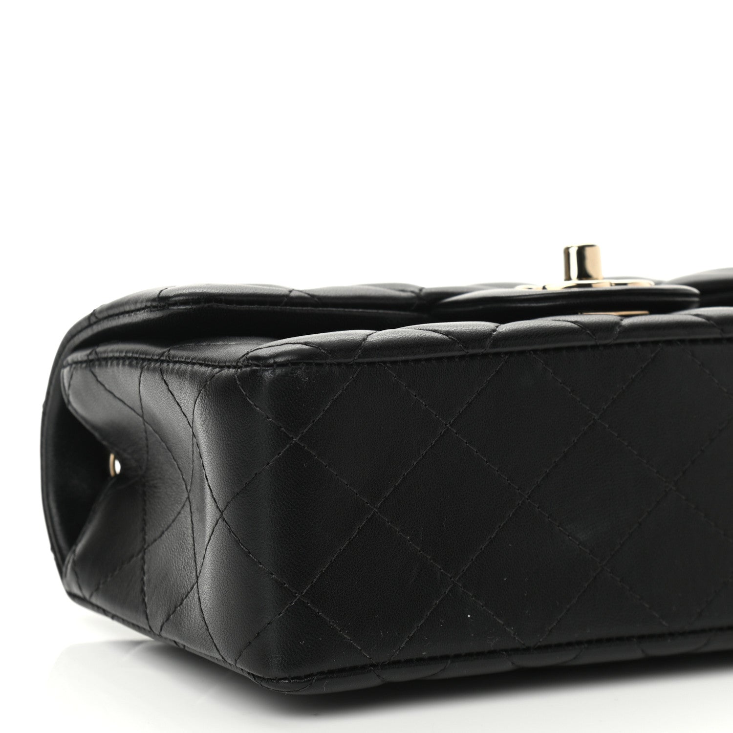 Chanel Lambskin Quilted Mini Rectangular Flap Black 9 of 12