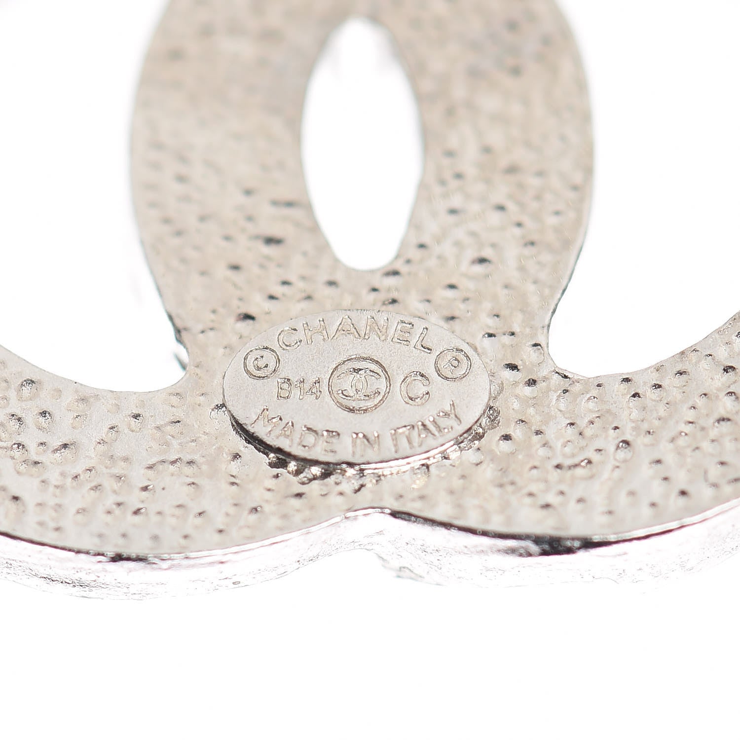 Chanel Baguette Crystal CC Earrings Silver 4 of 5