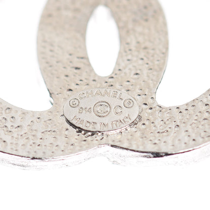 Chanel Baguette Crystal CC Earrings Silver 4 of 5