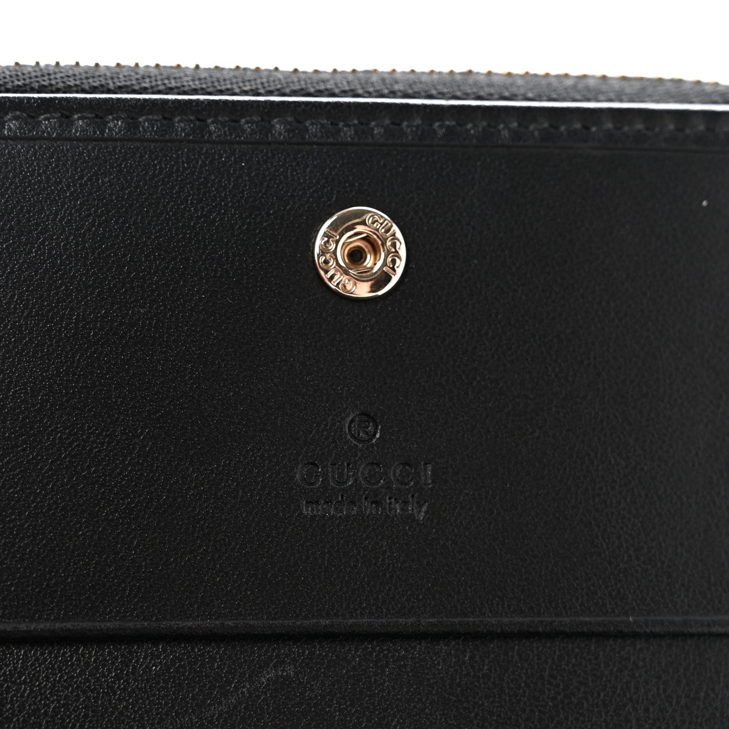 Gucci Calfskin Matelasse GG Marmont Compact Wallet Black 6 of 10