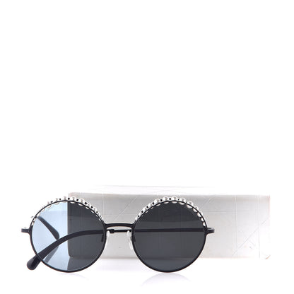 Chanel Pearl Round Sunglasses 4234-H Black 8 of 8