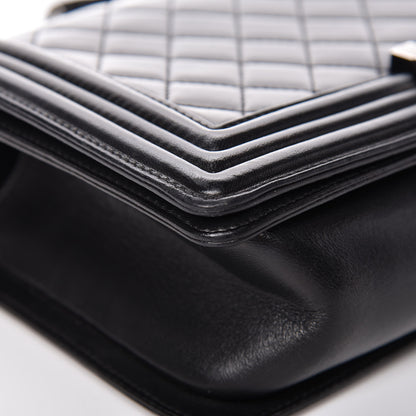 Chanel Lambskin Quilted Medium Boy Flap Black 12 of 20