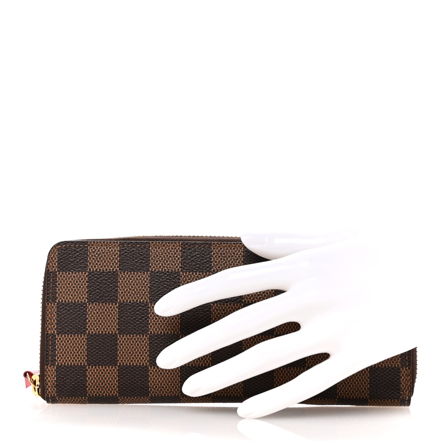 Damier Ebene Clemence Wallet Cherry