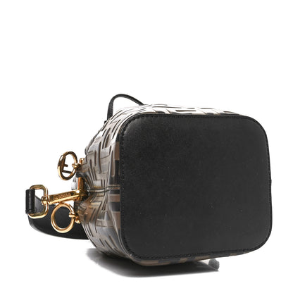 Fendi Vitello Liberty F is Fendi Bi-Color FF 1974 Embossed Mini Mon Tresor Bucket Bag Maya Black 4 of 12