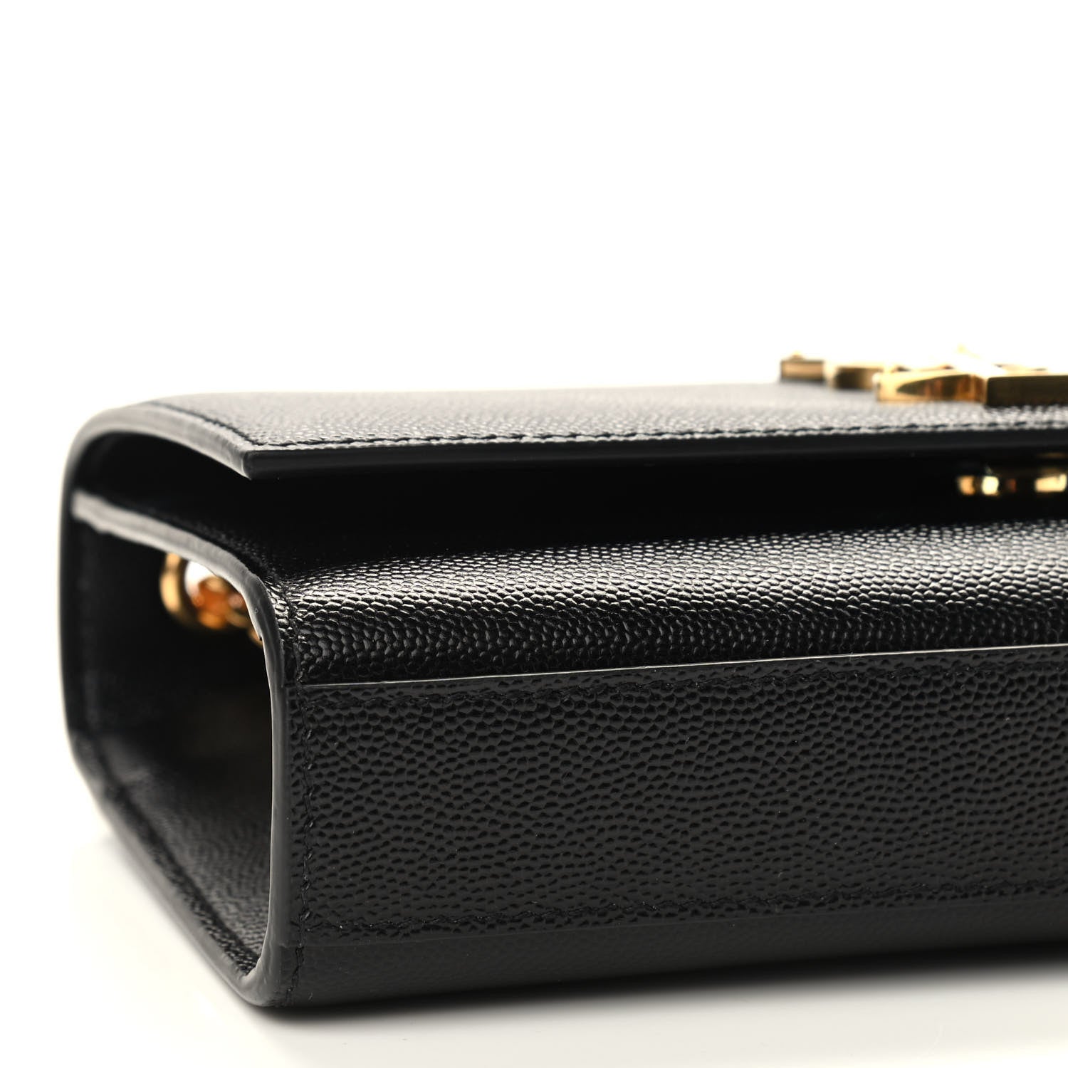 Saint Laurent Grain De Poudre Small Monogram Kate Satchel Black 6 of 7