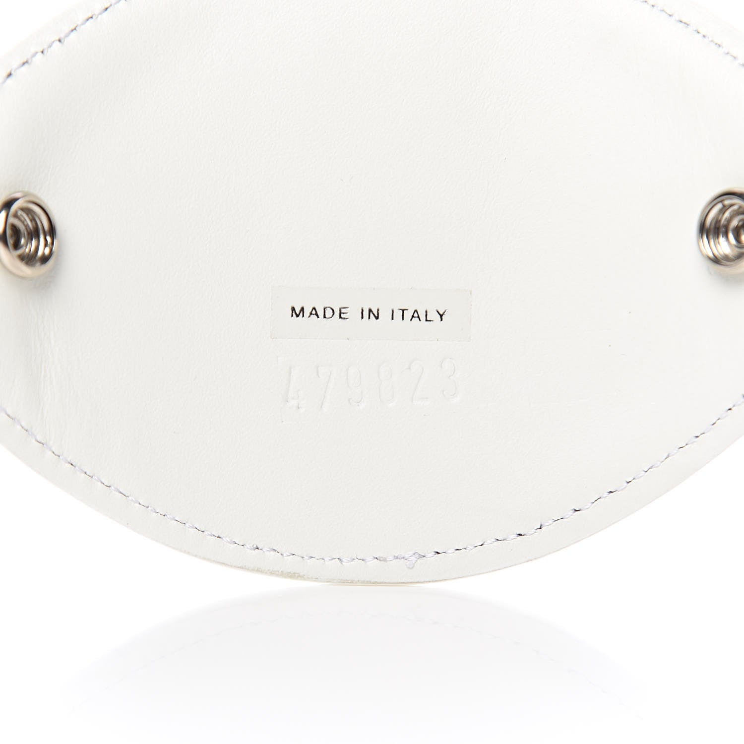 Gucci Calfskin Embellished Ace Eye Patch White 3 of 4