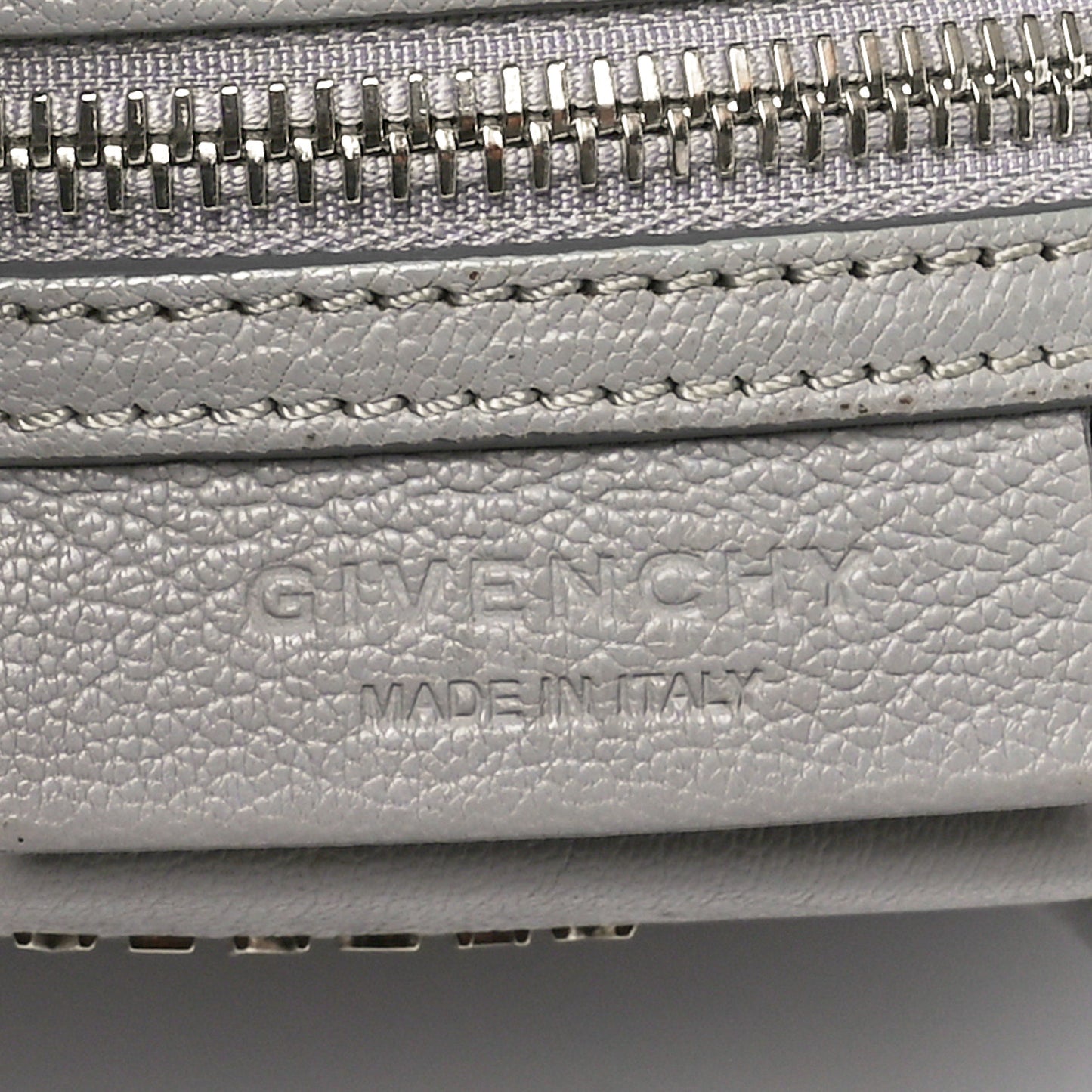 Sugar Goatskin Small Antigona Pearl Grey