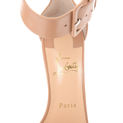 Christian Louboutin Shiny Nappa Blade Runana 100 Sandals 37.5 Nude 7 of 7