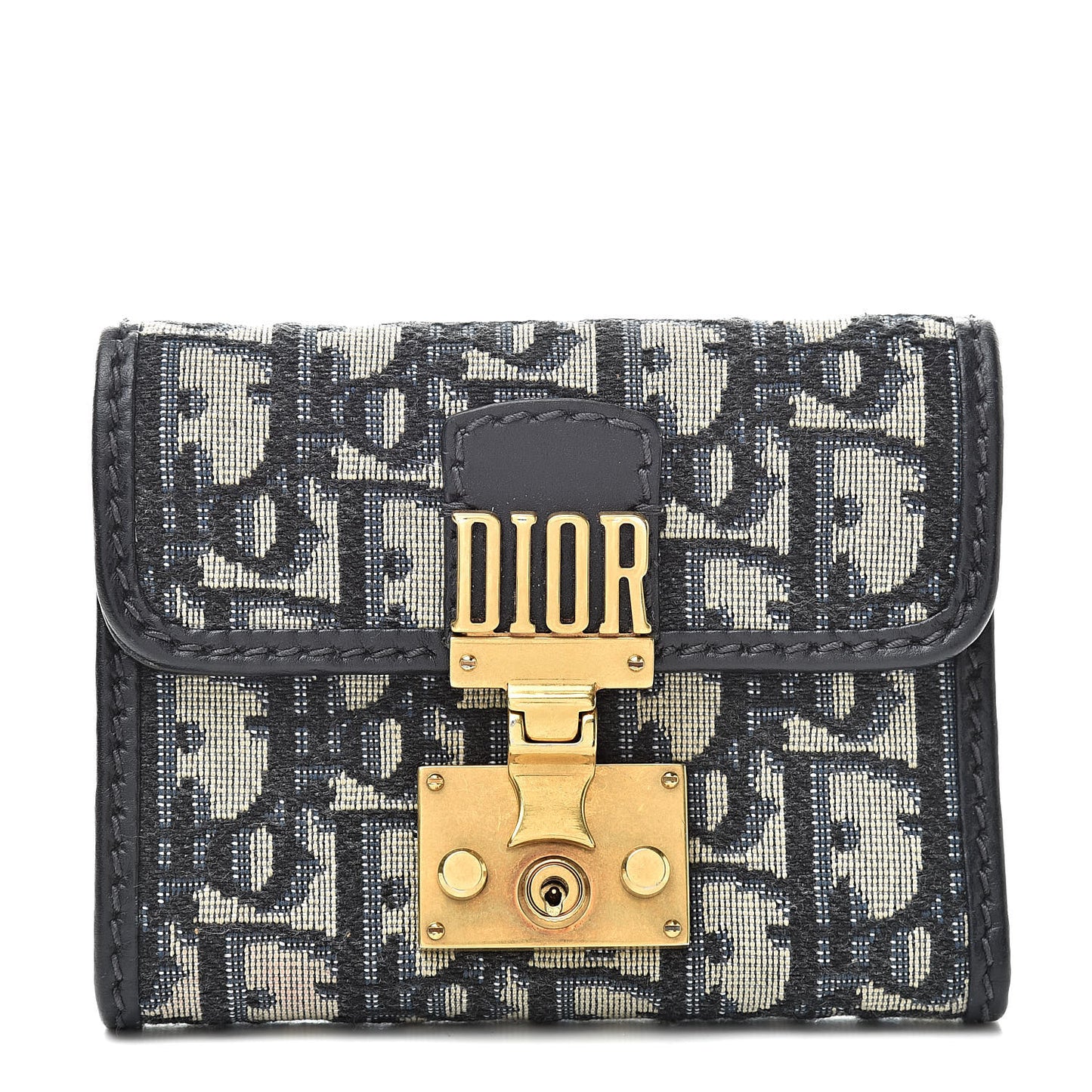 Oblique DiorAddict Wallet Blue