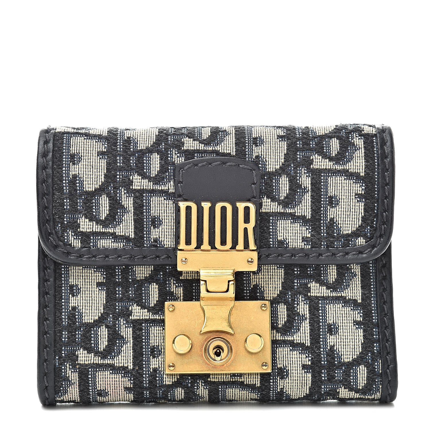 Christian Dior Oblique DiorAddict Wallet Blue 1 of 11
